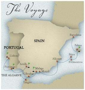 Iberian Cruise Map